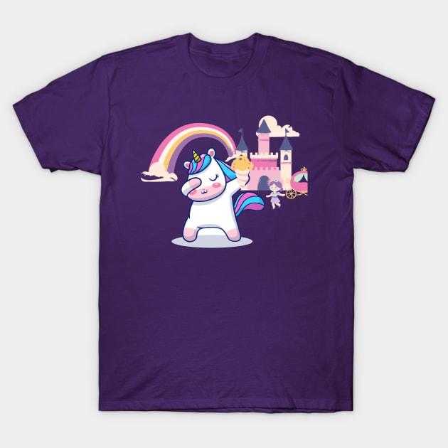 Unicorn Loves Ice Cream T-Shirt by Draven